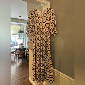 EUC XS Hunter Bell Palmer Dress in London Rain Cream